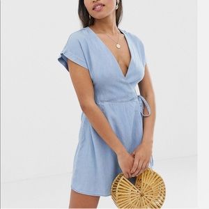 NWOT ASOS Design Denim Wrap Dress